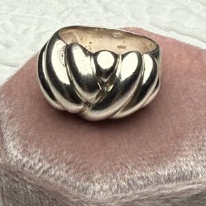 Vintage 925 chunky sterling silver San Marco style ring. Sz 7